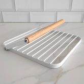 Kit 3 Porta Guardanapos Branco Aço e Madeira Suporte Guardanapos de Mesa Bar Metalla da Yoi